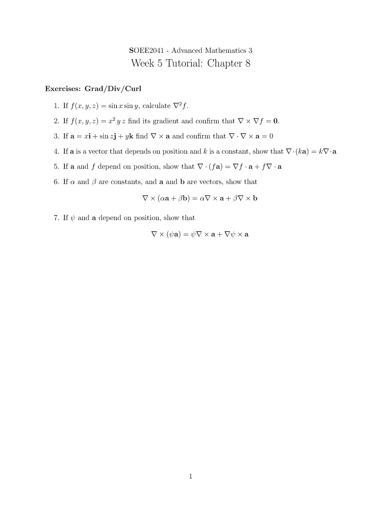 Tutorial 5 - Lecturer: Stephen Stackhouse - SOEE2041 - Advanced ...