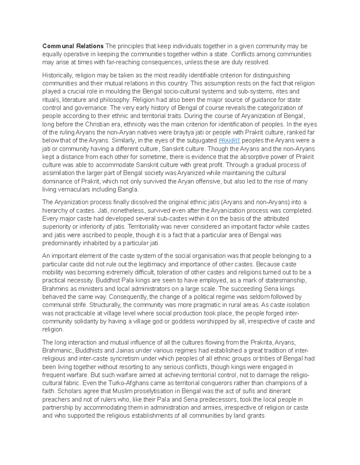 Communal Relations - feasfsaefsae - Communal Relations The principles ...