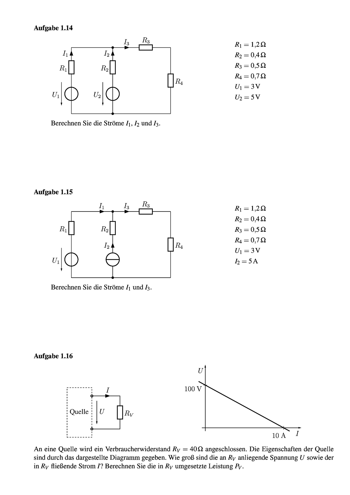 Aufgaben + Lösungen_2, Allg. Elektrotechnik.pdf - ☎ - Studocu