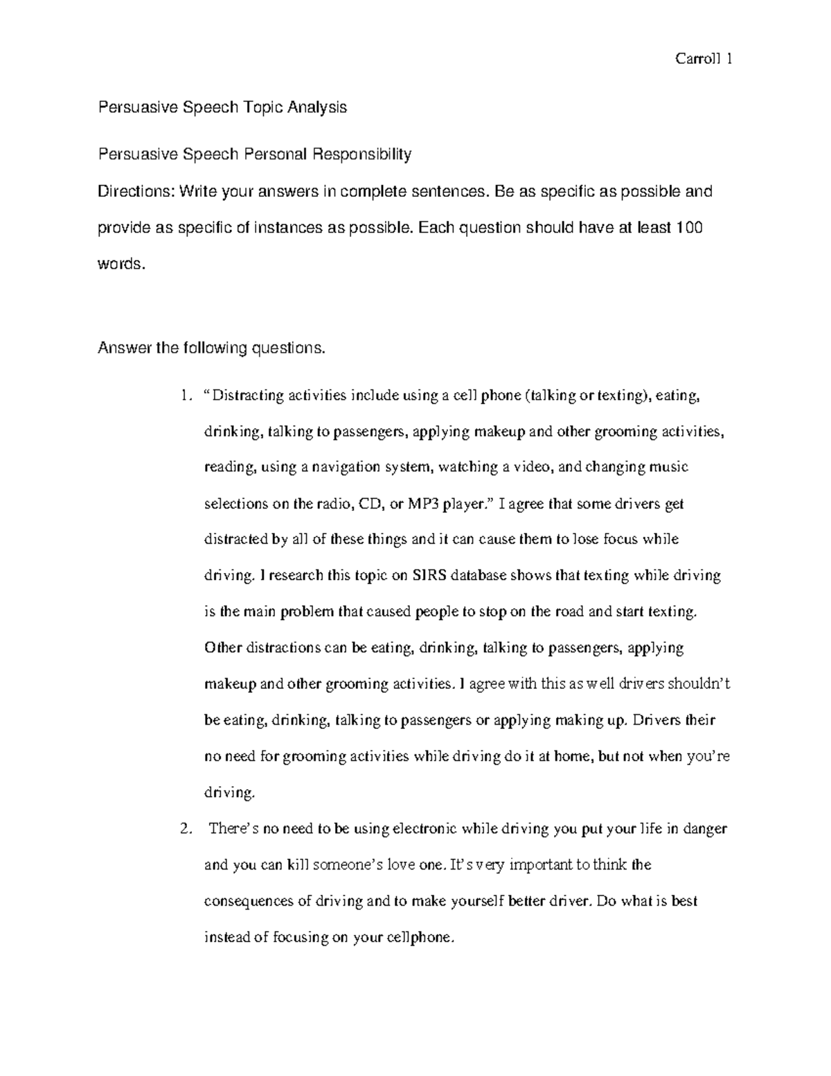 Persuasive Speech Topic Analysis - Persuasive Speech Topic Analysis ...