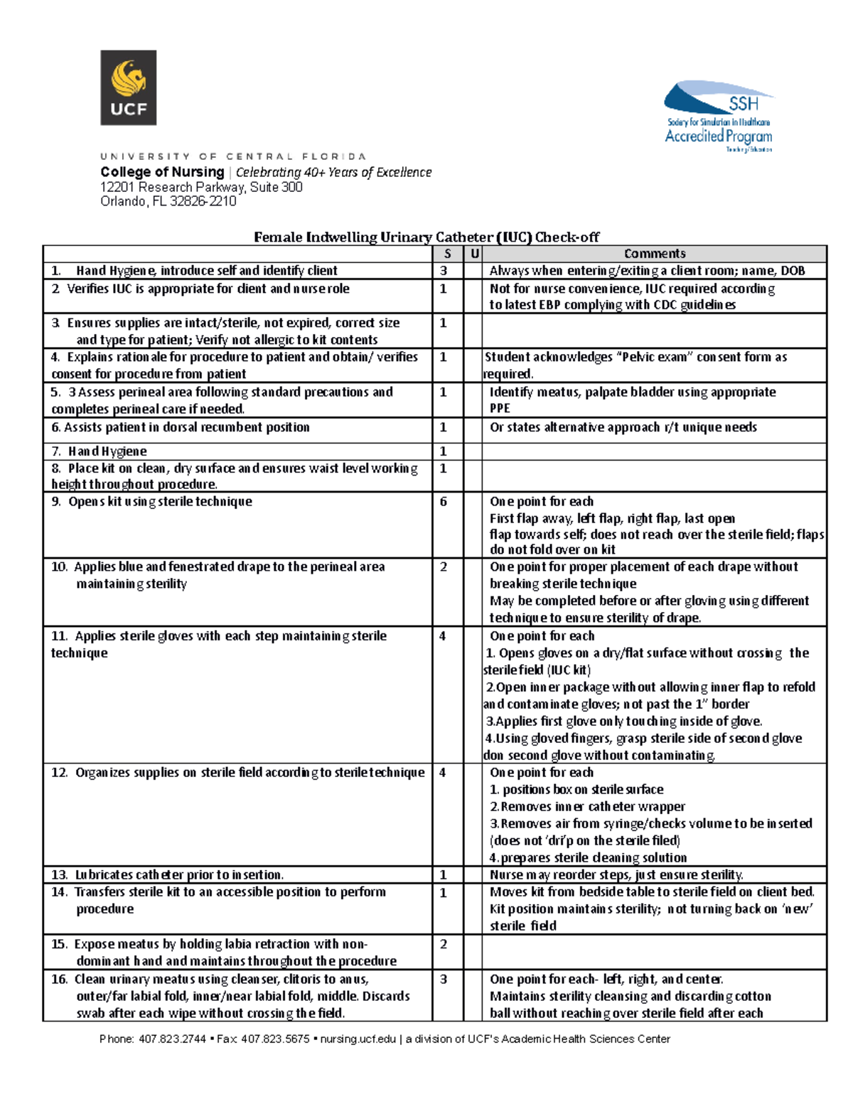 IUC Check-Off.Revised 10 23 23 - College of Nursing | Celebrating 40 ...