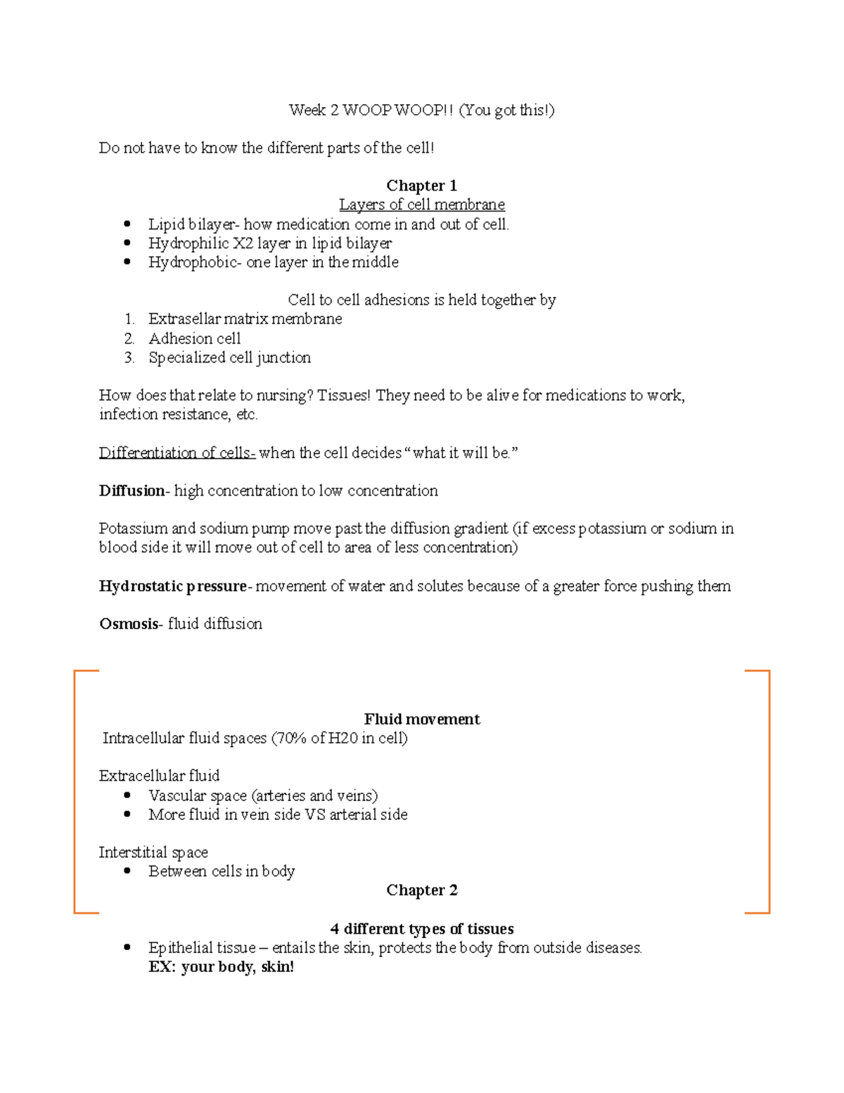 Cells NUR 318 - Patho / Pharm notes on cell and cell membrane mediation ...