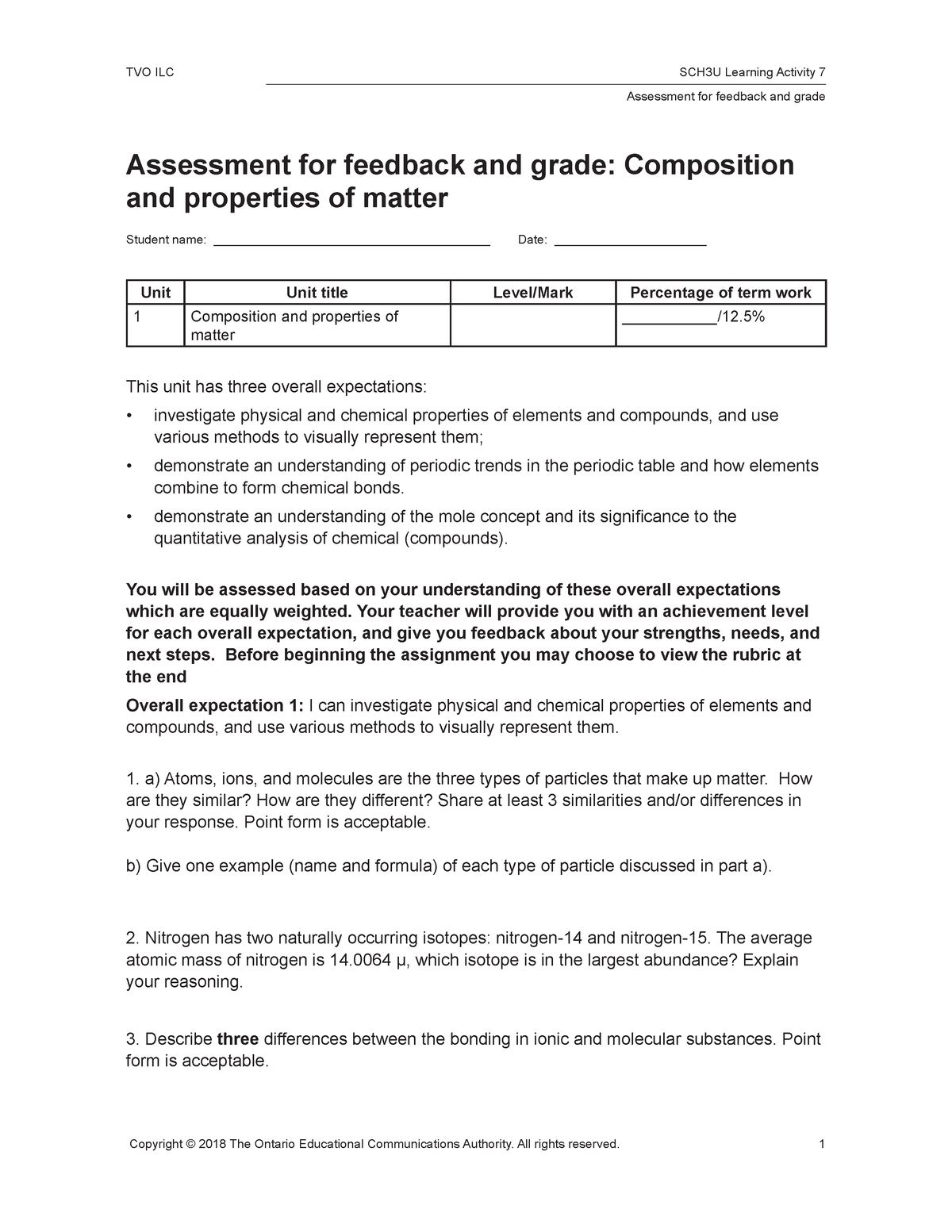 sch3u-07-assessment-assessment-mandatory-assignment-assessment-for