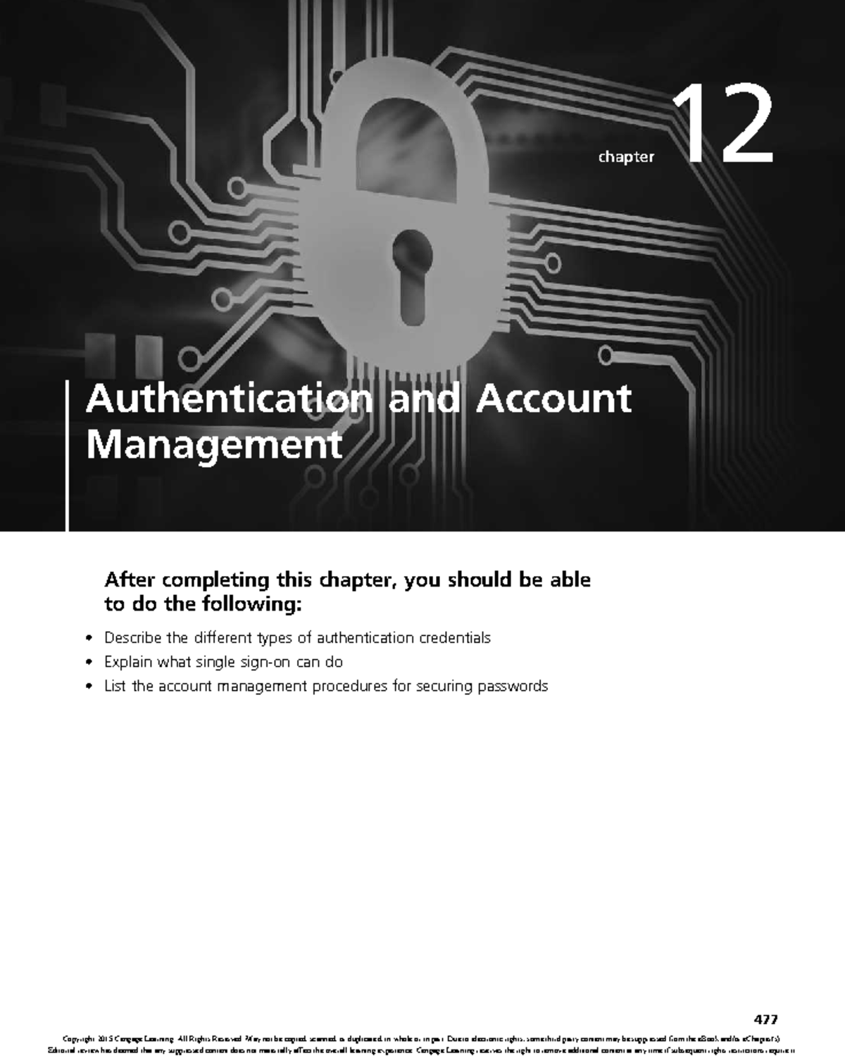 Chapter 12 Authentication and Account Management - chapter 12 ...