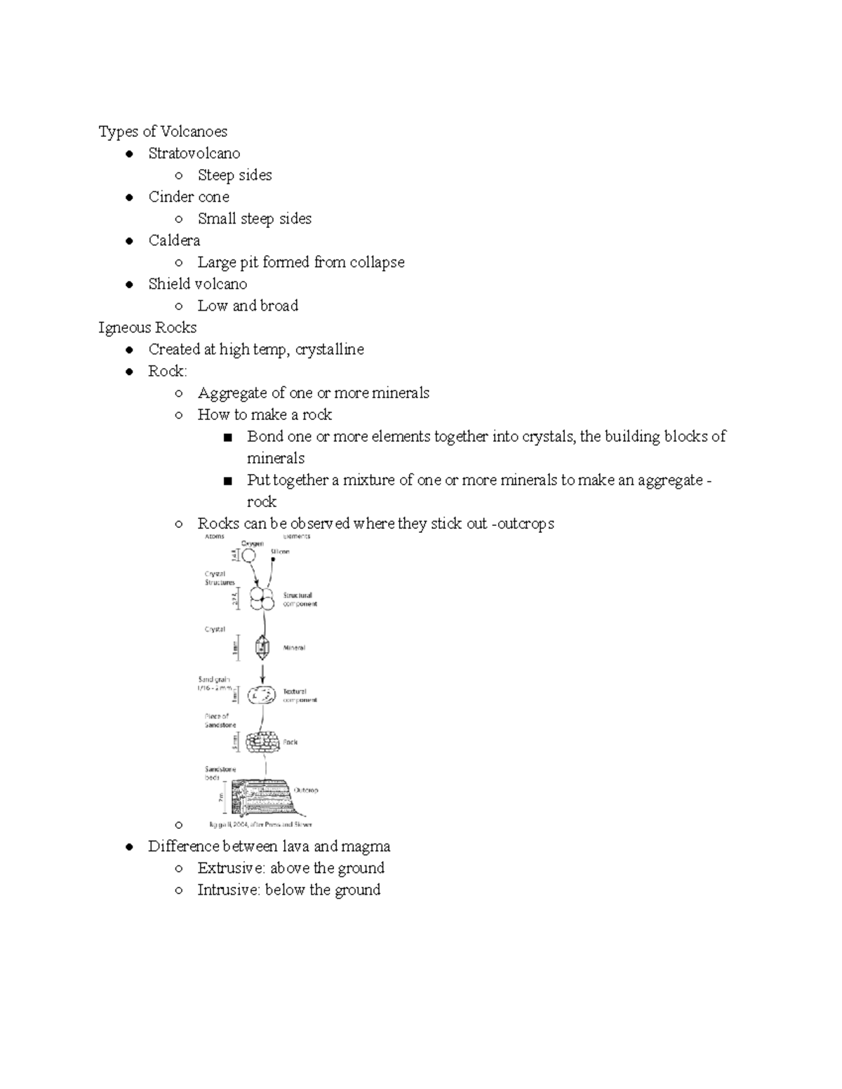 Igneous Rocks - Lecture notes 10 - Types of Volcanoes Stratovolcano ...