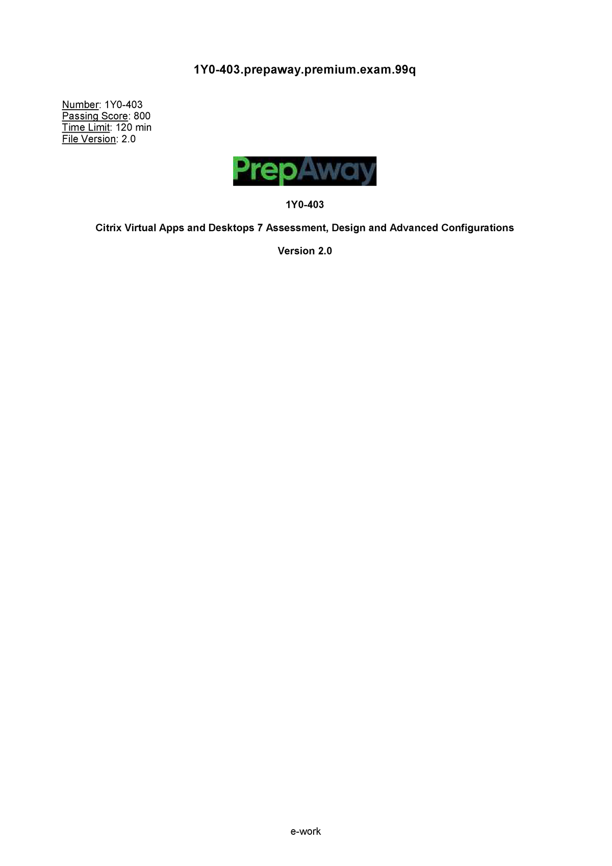 1Y0-403 PDF Testsoftware | Sns-Brigh10