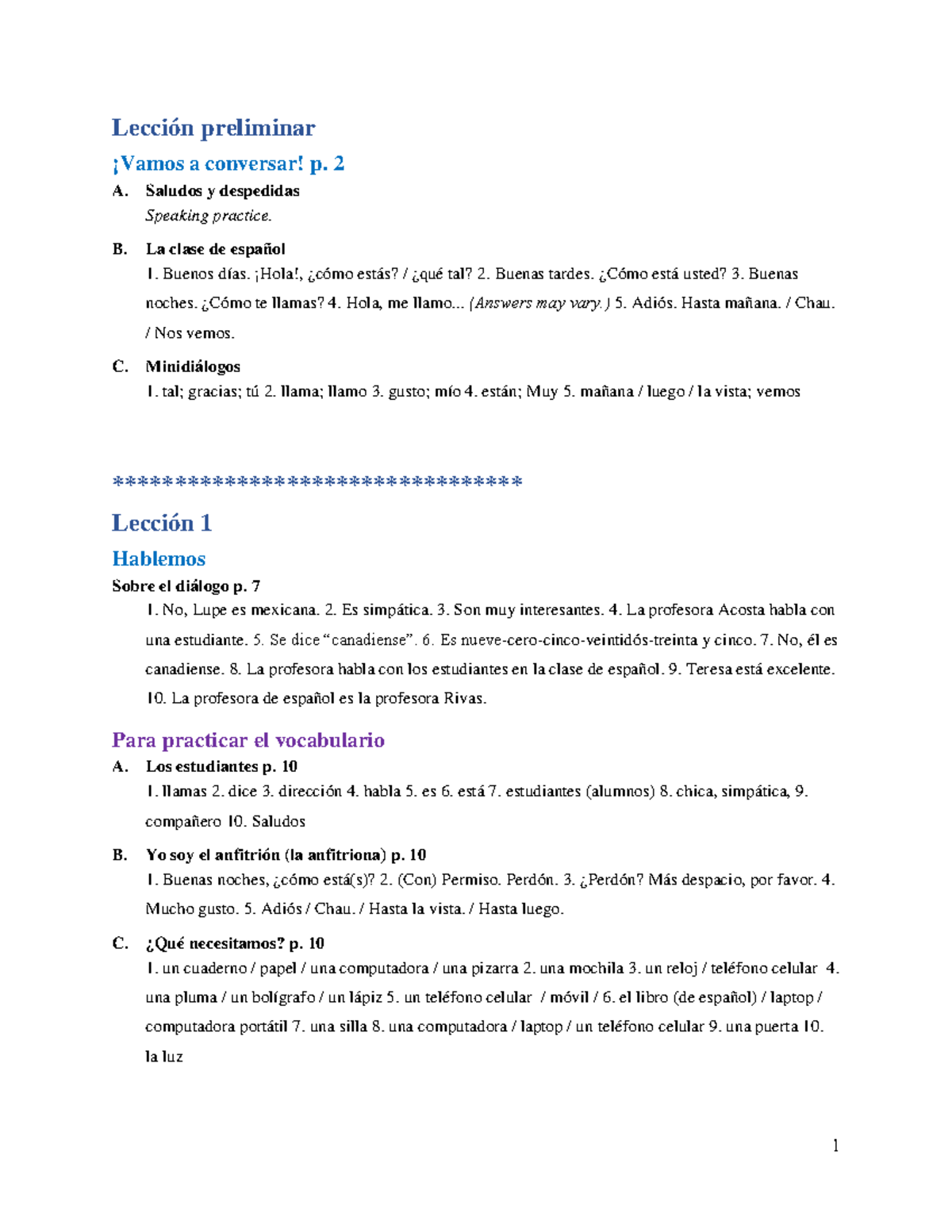 textbook-answer-key-for-span-1100-lecci-n-preliminar-vamos-a-conversar-p-2-a-saludos-y