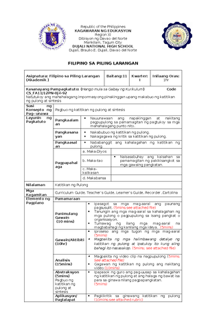 Q1 PL3 a-d(Akademik) - lesson plan example for all - Republic of the ...