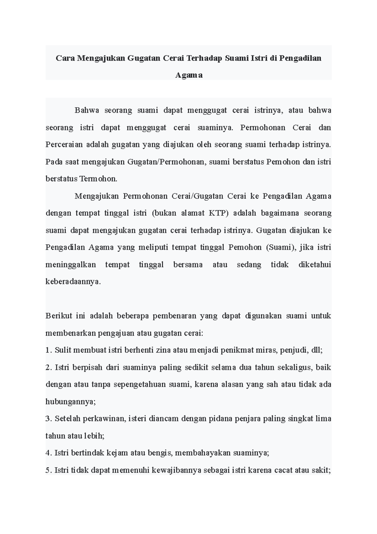 Cara Membatalkan Gugatan Cerai Istri Dengan Cepat Dan Legal, Begini Triknya