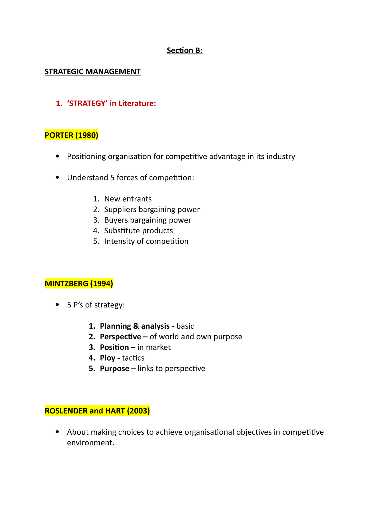 MA Section B Theory Questions And Answers - Section B: STRATEGIC ...