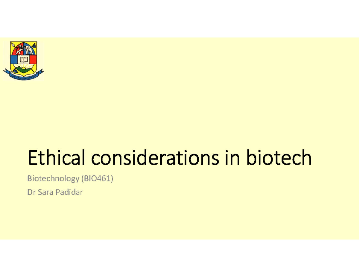 2024 Biotechnology Ethics - Ethical considerations in biotech ...