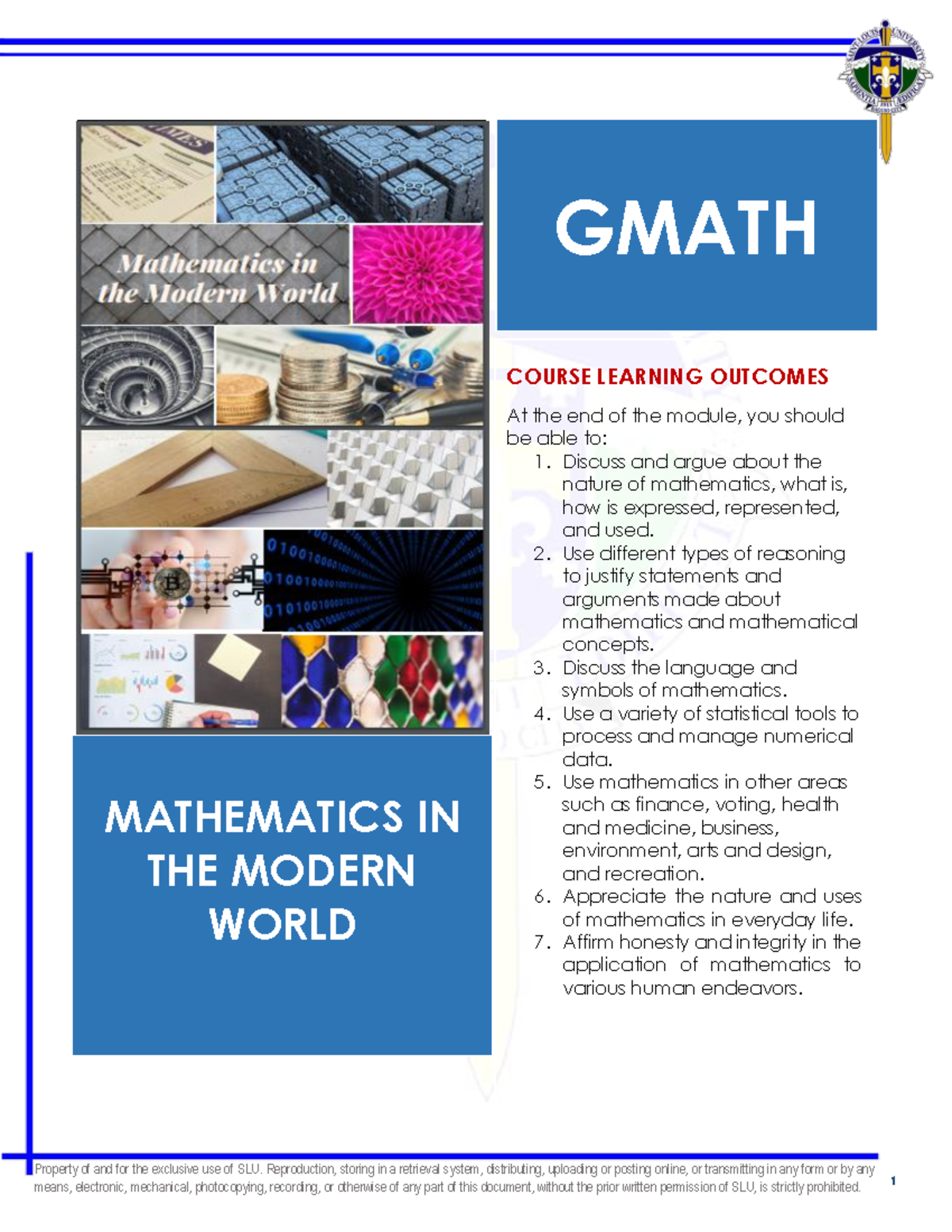 Gmath Module Seatworks Quizzes Batch 3 - Property of and for the ...