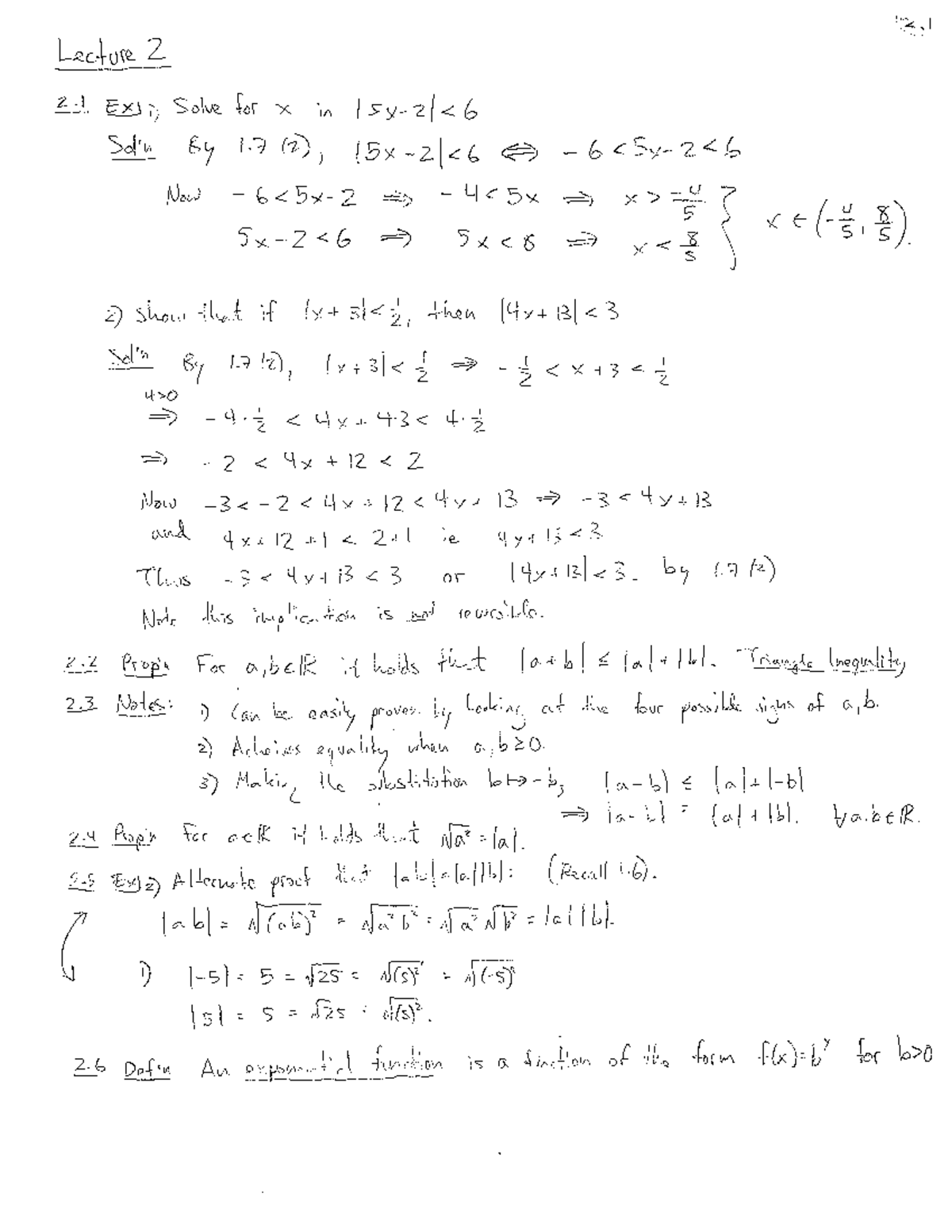 Lecture 2 - Math 137 - Studocu