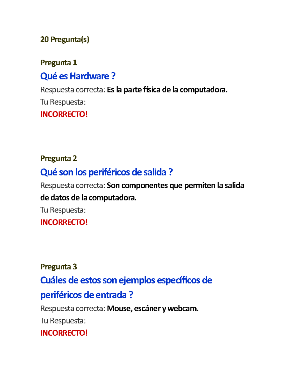 Que es hardware que son los perifericos 20 pregunta s pregunta 1 qu 