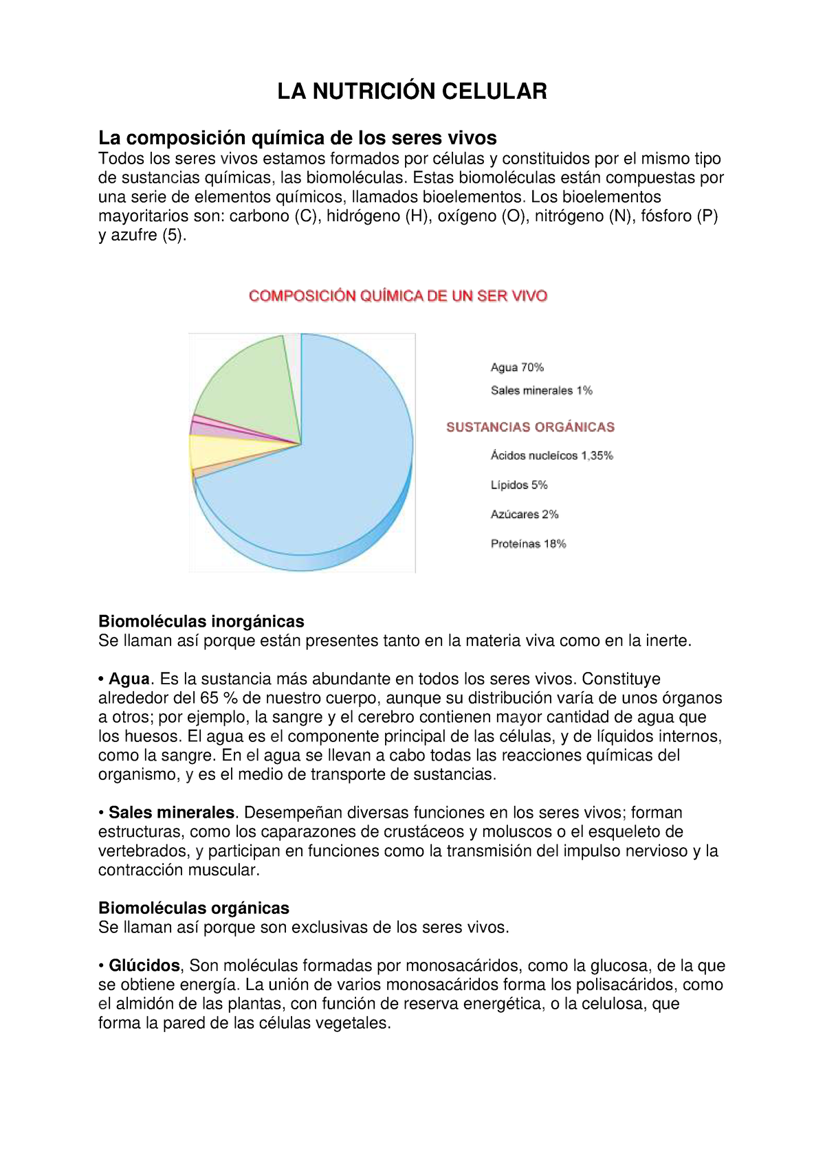 Nutrición Celular - Dfgsehstr - LA NUTRICIÓN CELULAR La Composición ...