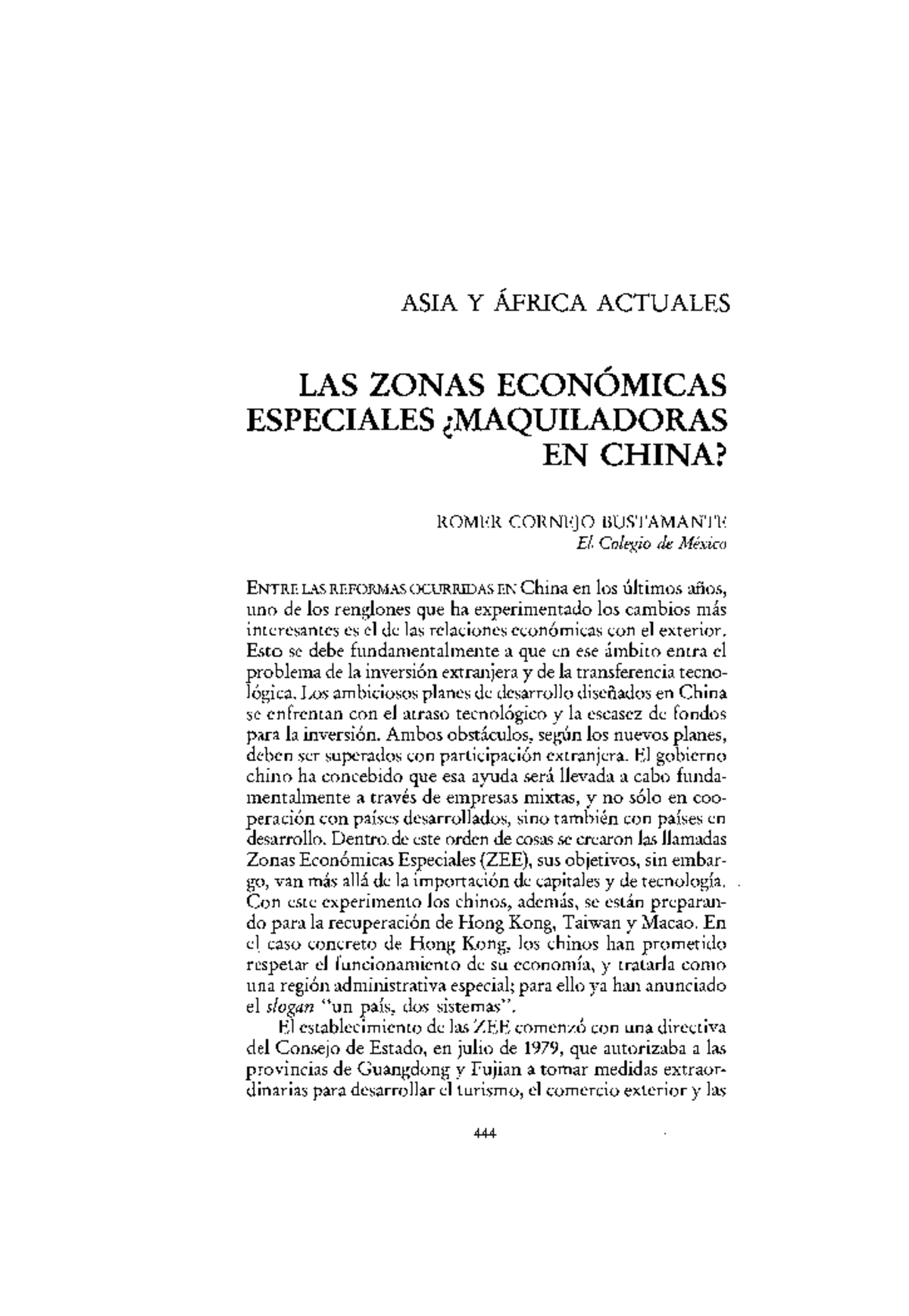 Las zonas economicas especiales maquiladores en china - ASIA Y ÁF RICA ...