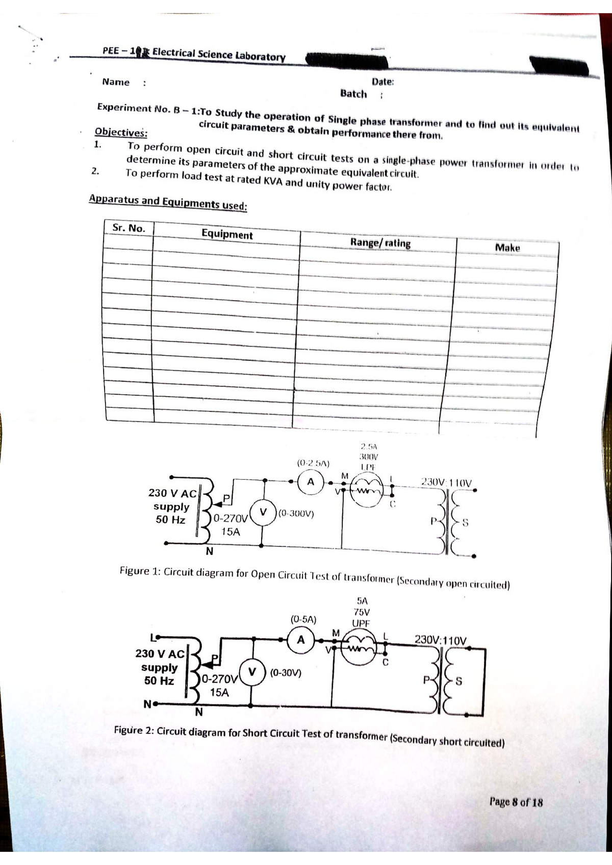 Experiments Lab Copy Part 2 - Electrical Science - Studocu