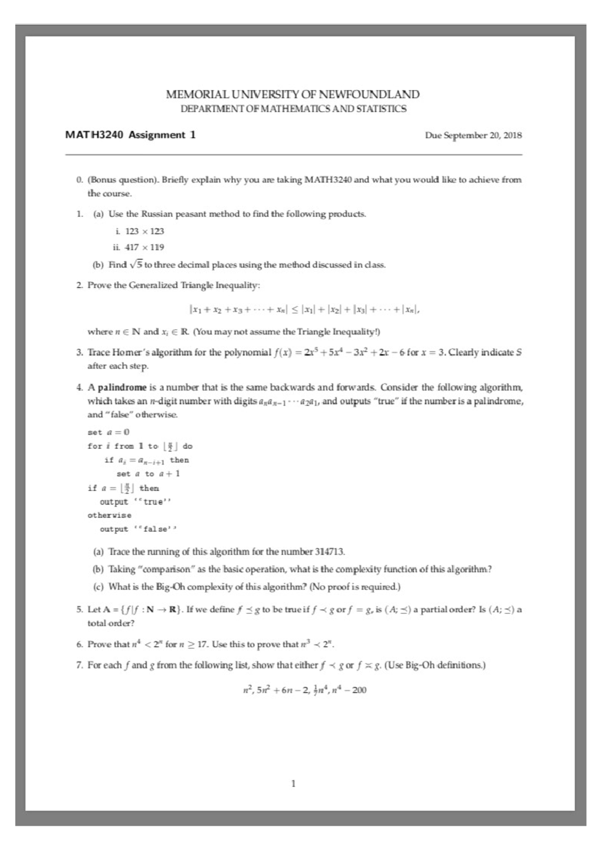 M3240 Fall 2018 A1-converted - Math 3240 - Studocu