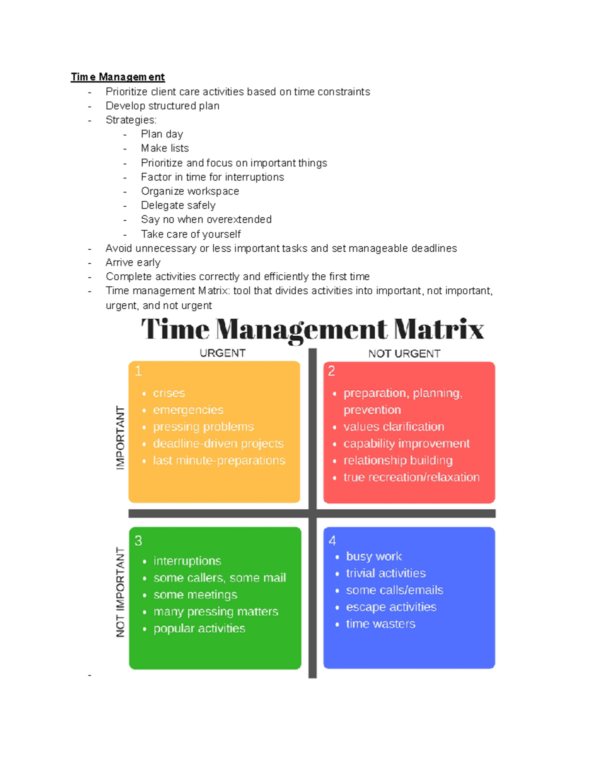 EF Managing Client Care - Time Management - Prioritize client care ...