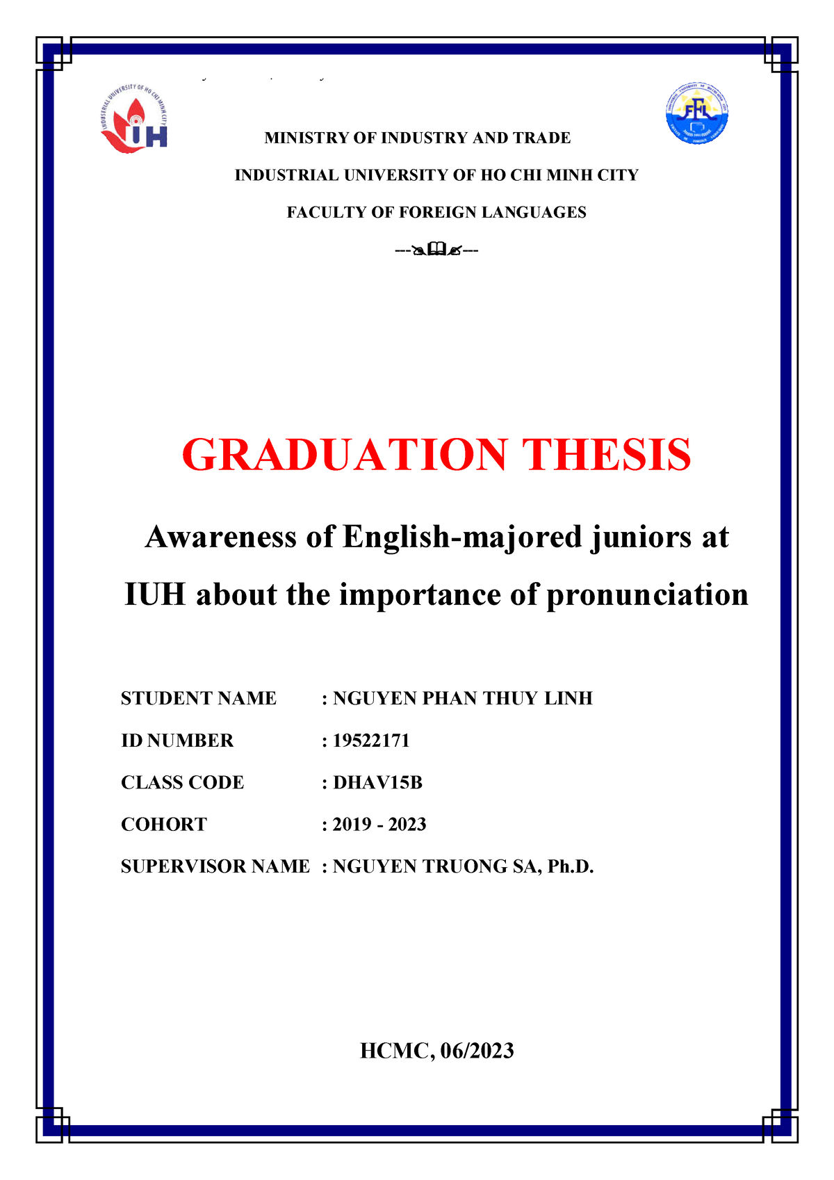 graduation thesis topic