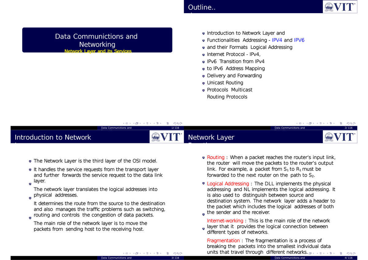 Lecture Notes For Computer Networks - Data Communictions And Networking ...