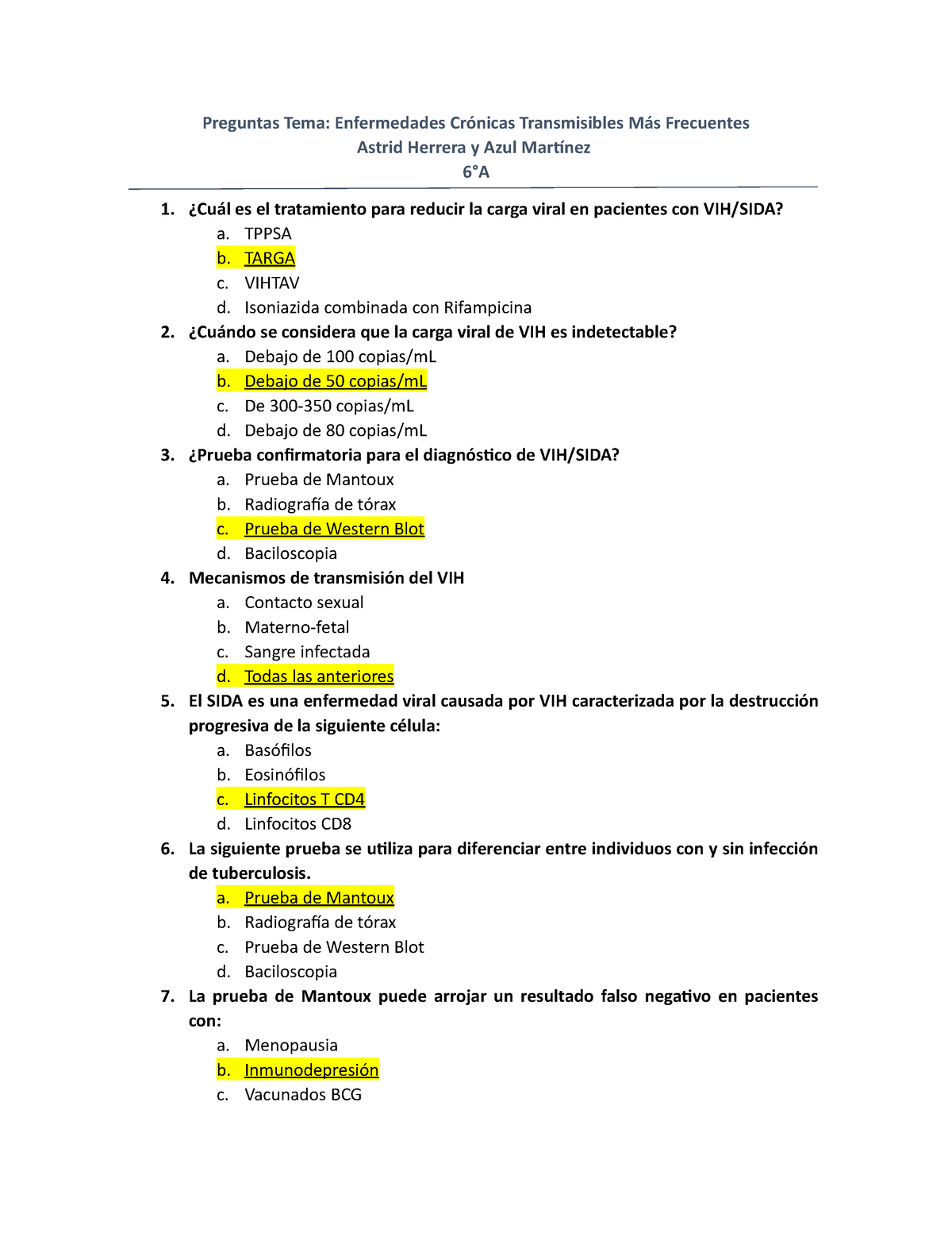 Preguntas Enfermedades Crónicas Transmisibles Infectología - Preguntas ...