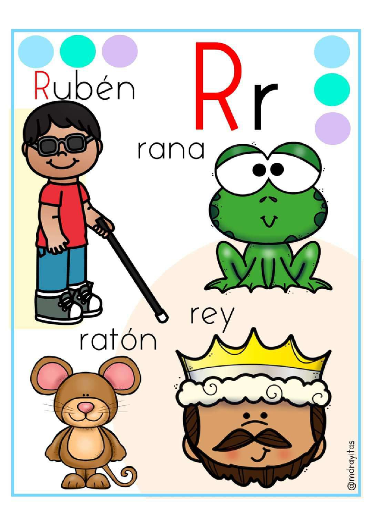 R-Z - ABC - Didactica - Rubén Rr rana rey ratón Sonia Ss sol seis silla ...