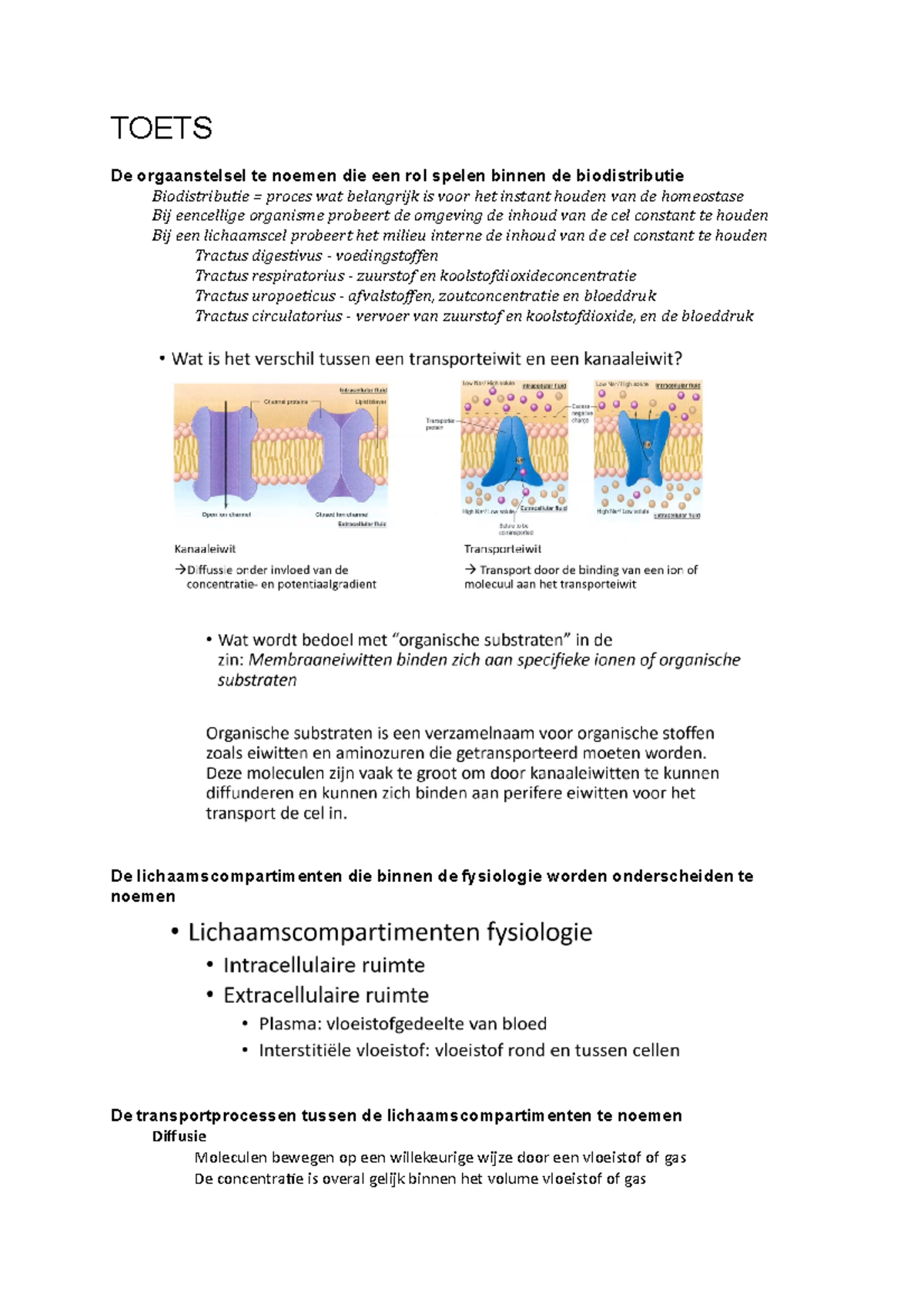 Toets Samenvatting MV Periode 4 - TOETS De Orgaanstelsel Te Noemen Die ...