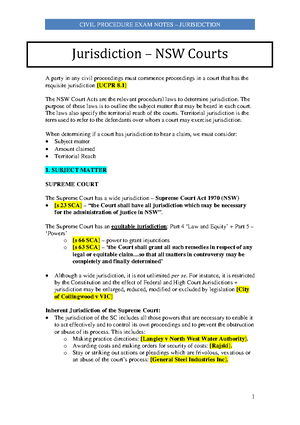 Final Study NOTE DOC - Introducing Civil Procedure Procedural Law ...