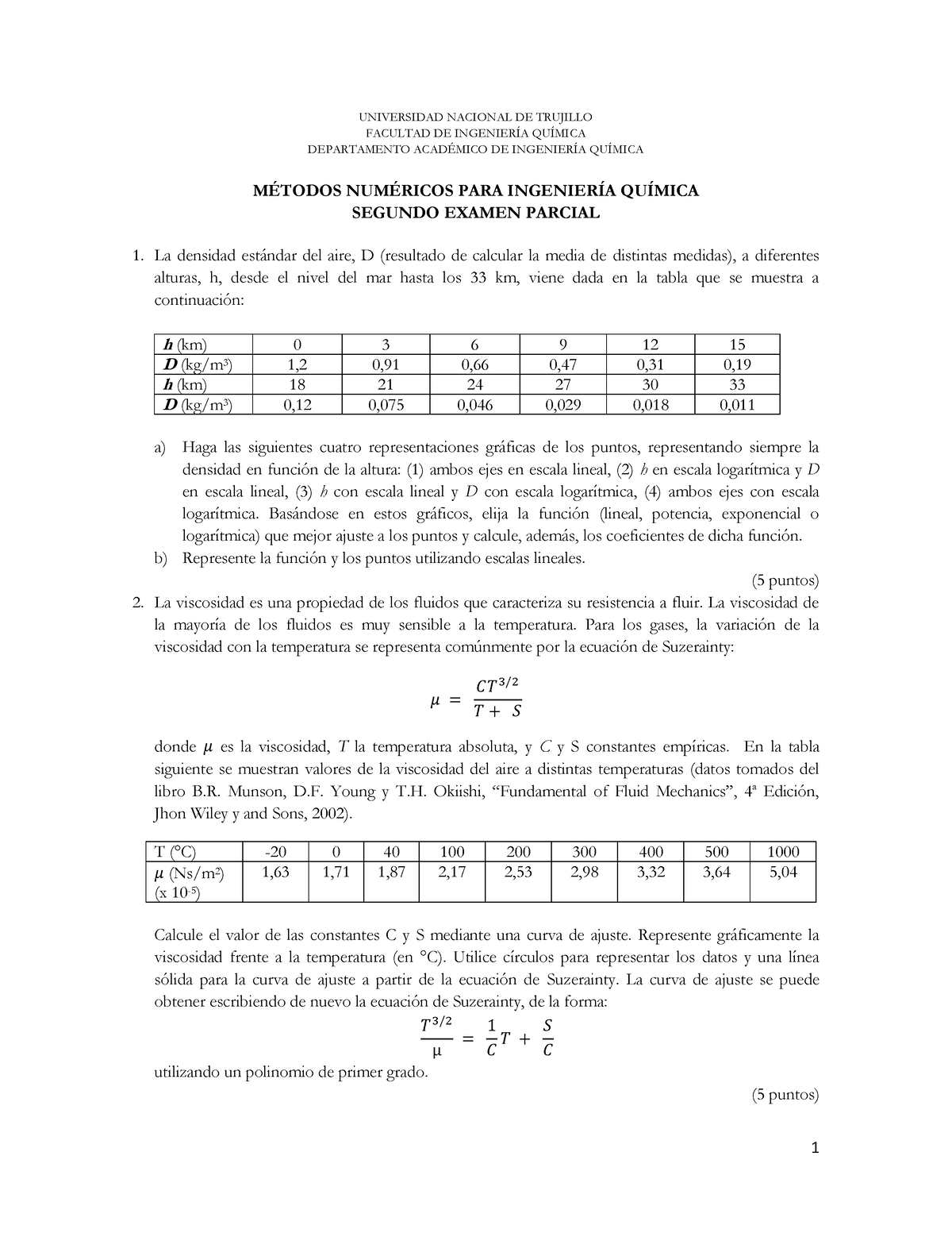 Segundo Examen Parcial - Mnpiq - 13 Junio 2023 - Metódos Numéricos ...