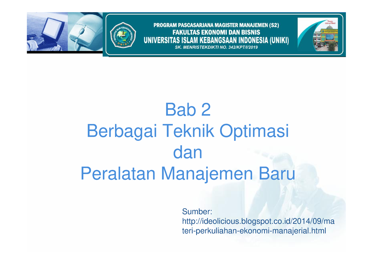 Mansdbdakjskjasn - Bab 2 Berbagai Teknik Optimasi Dan Peralatan ...