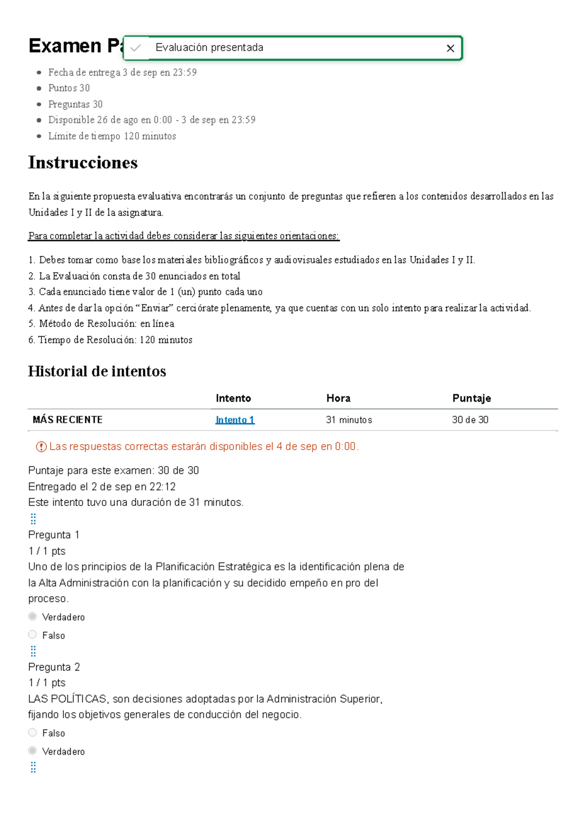 Examen Parcial 1 - [Unidad 1 Y Unidad 2] Administracion DE Costos II ...
