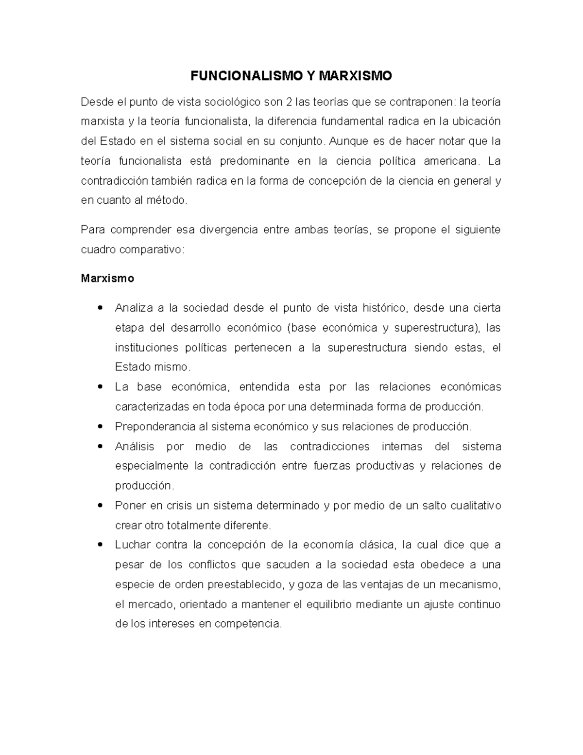 Funcionalismo Y Marxismo FUNCIONALISMO Y MARXISMO Desde el punto de vista sociológico son 2 Funcionalismo Y Marxismo FUNCIONALISMO Y MARXISMO Desde el punto de vista sociológico son 2