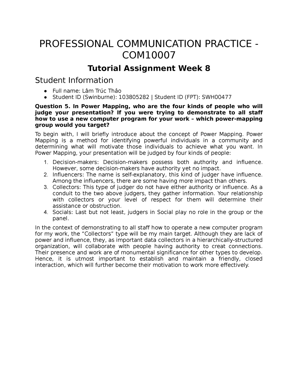 professional communication assignment pdf