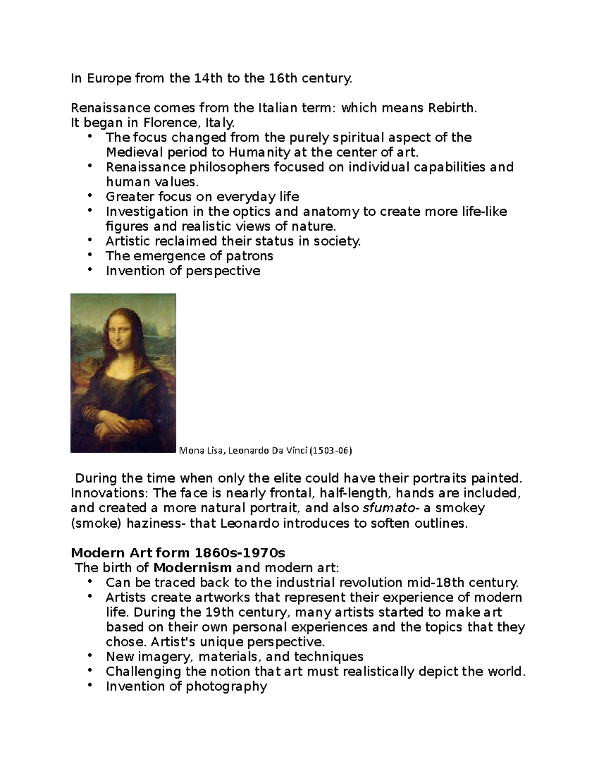 Renaissance - In Europe from the 14th to the 16th century. Renaissance ...