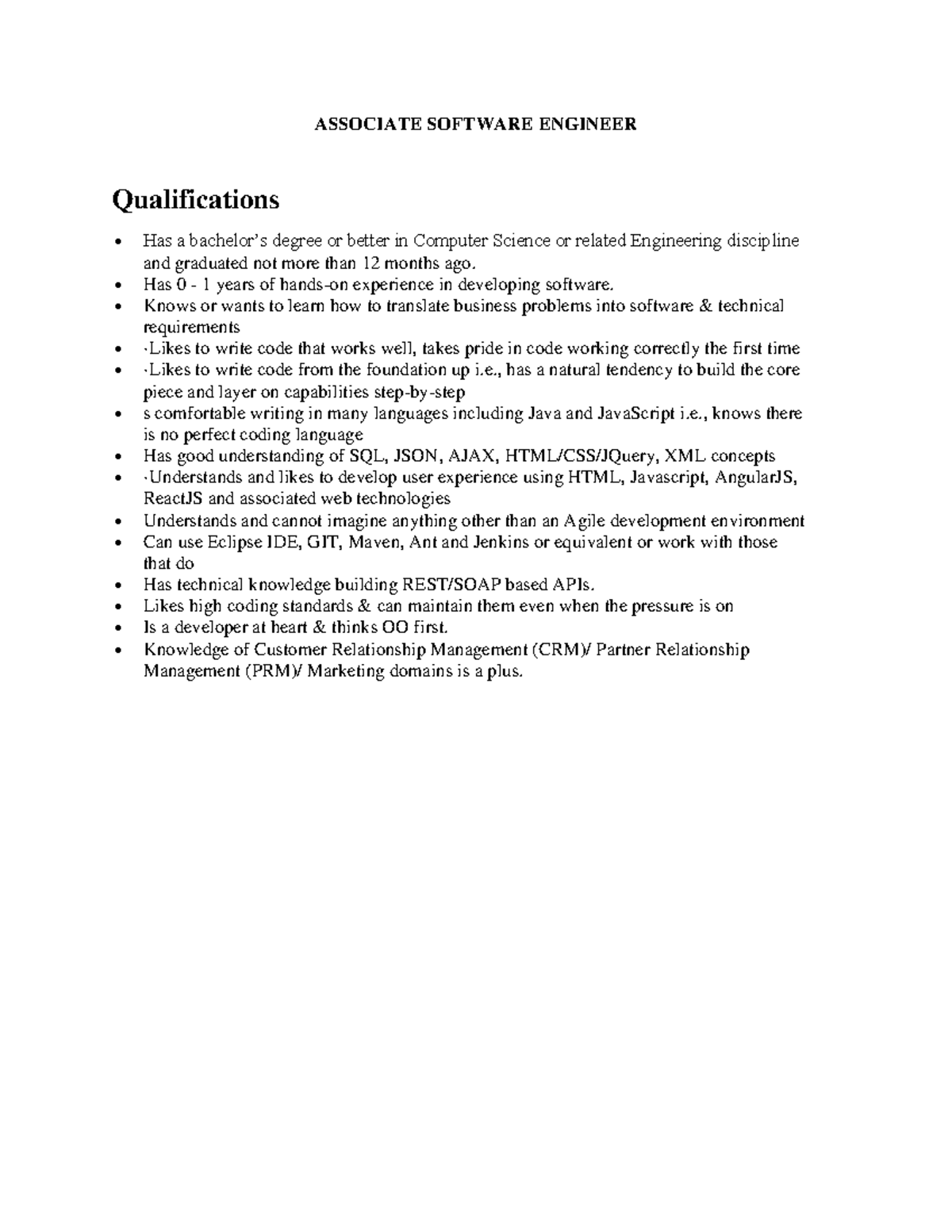JD Associate Software Engineer Intern (2026 Batch) - ASSOCIATE SOFTWARE ...