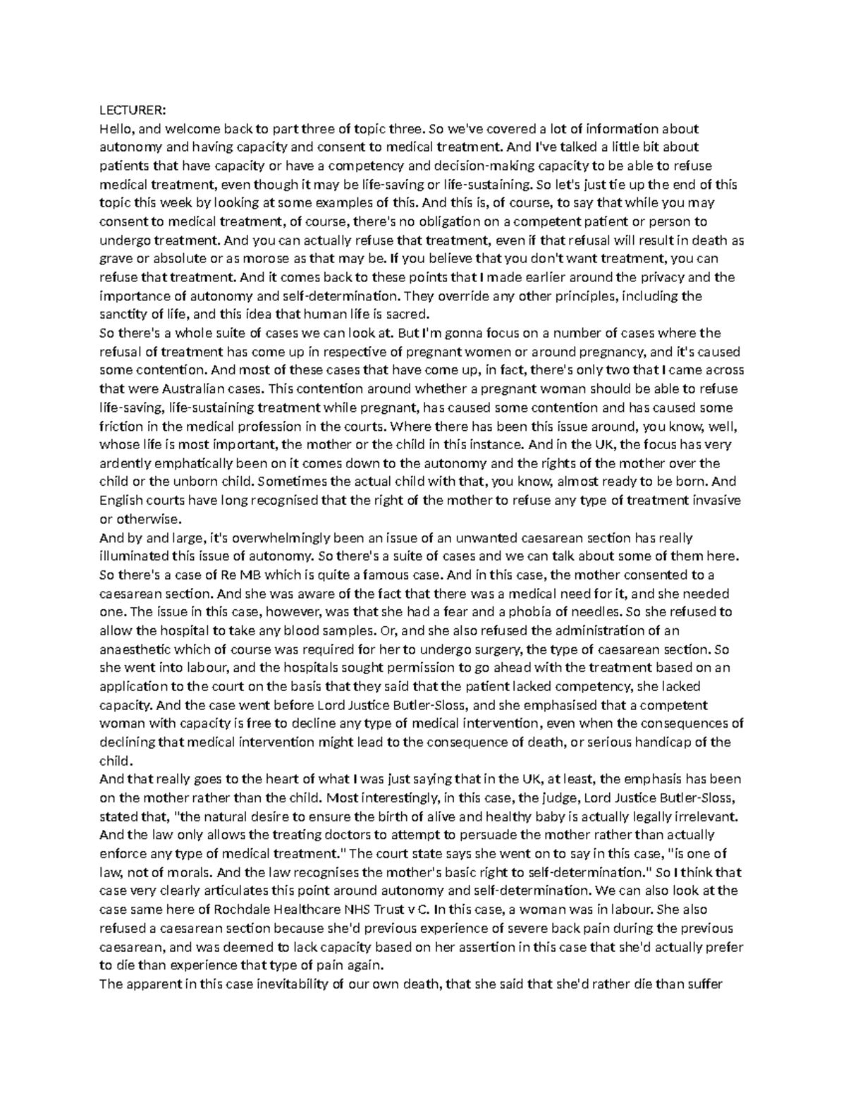 Week 3 notes part 3 - LECTURER: Hello, and welcome back to part three ...