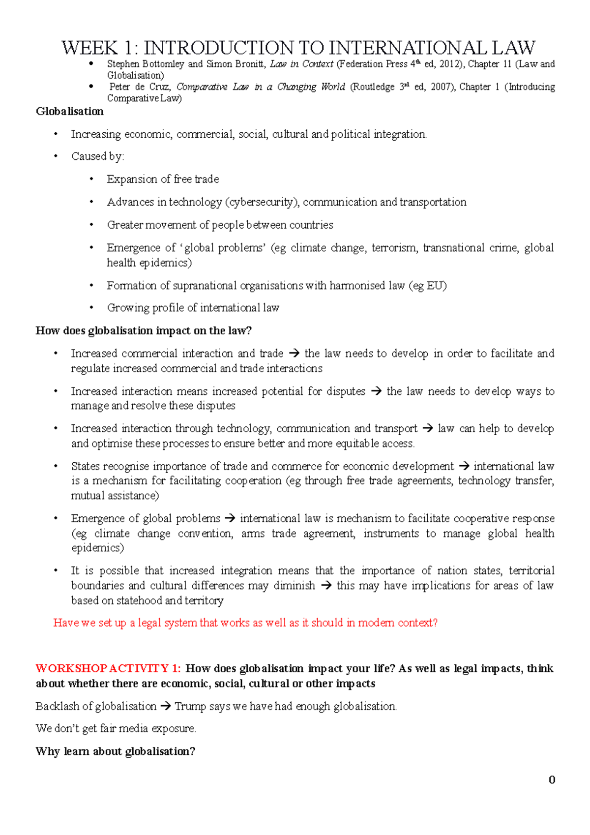 Exam notes final 29.10.15 more recent - WEEK 1: INTRODUCTION TO ...