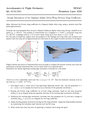 examen aerodinamica 2019 2020 ejercicios y test - AERODYNAMICS (AER ...