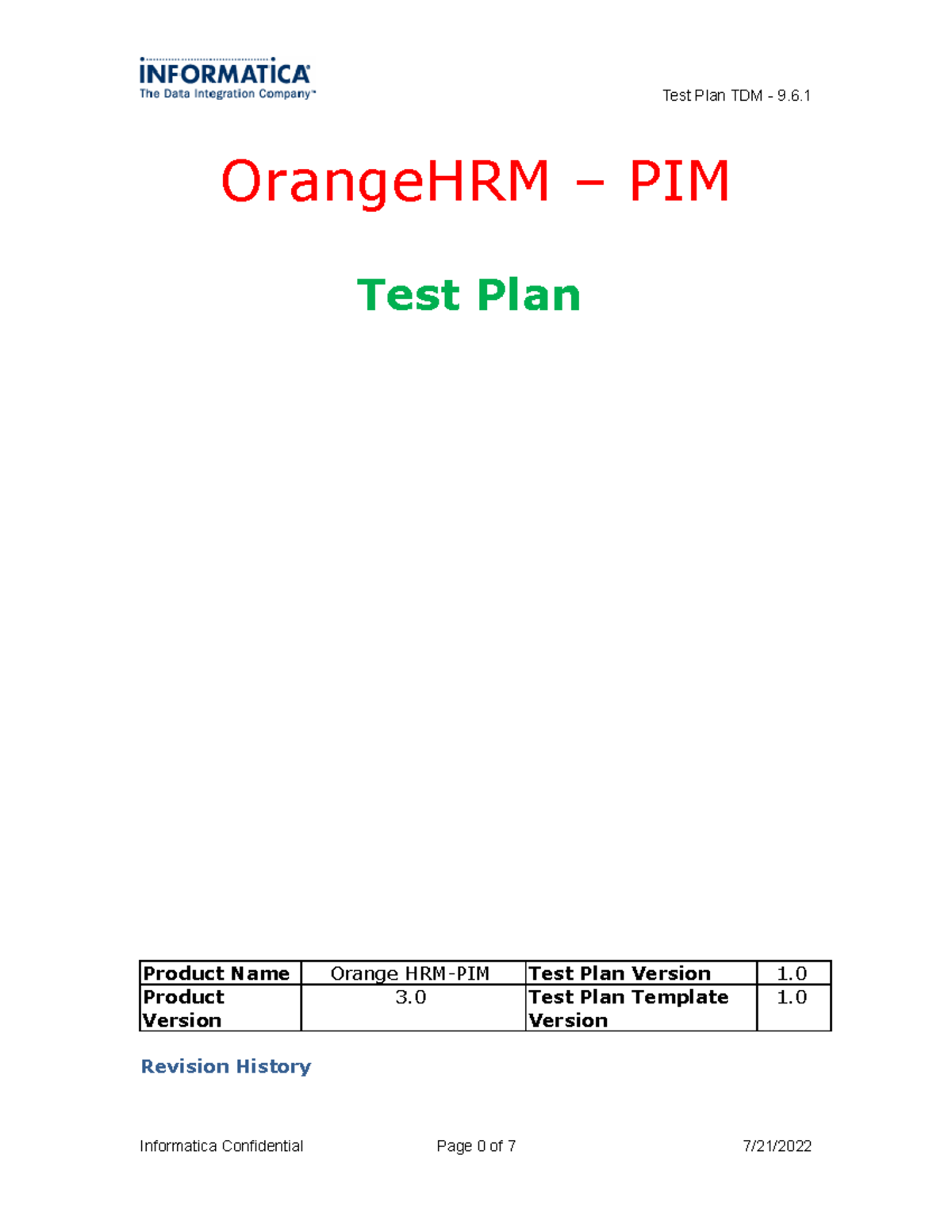 Orange HRM Test Plan - dialga palkia - OrangeHRM – PIM Product Name ...