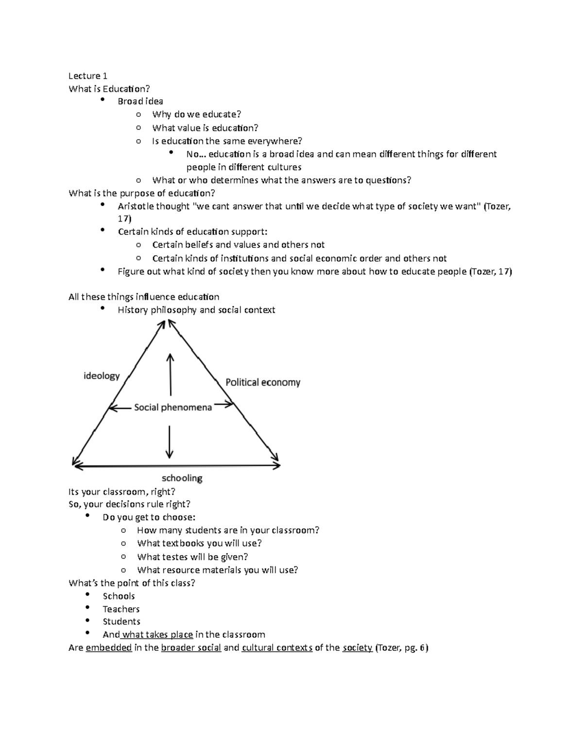 history-foundations-of-ed-notes-lecture-1-what-is-education-broad