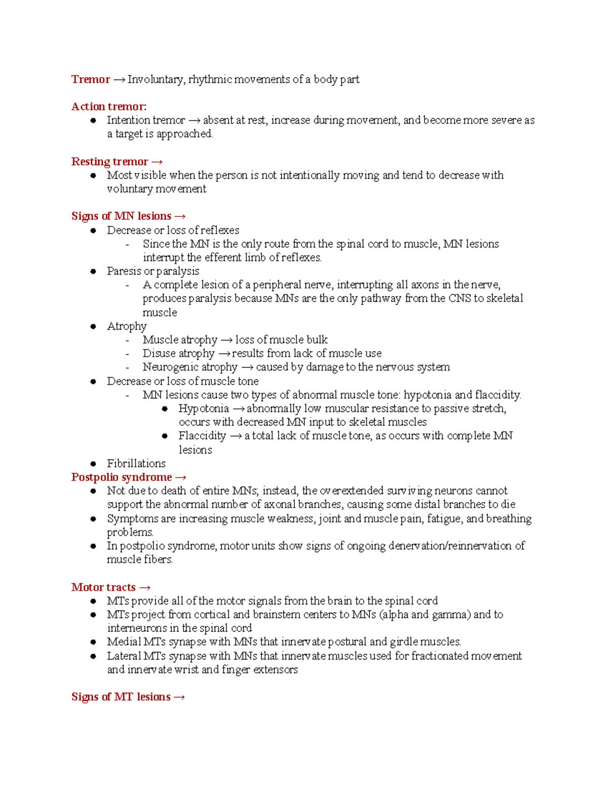 Conditions - tremors lesions - Tremor → Involuntary, rhythmic movements ...