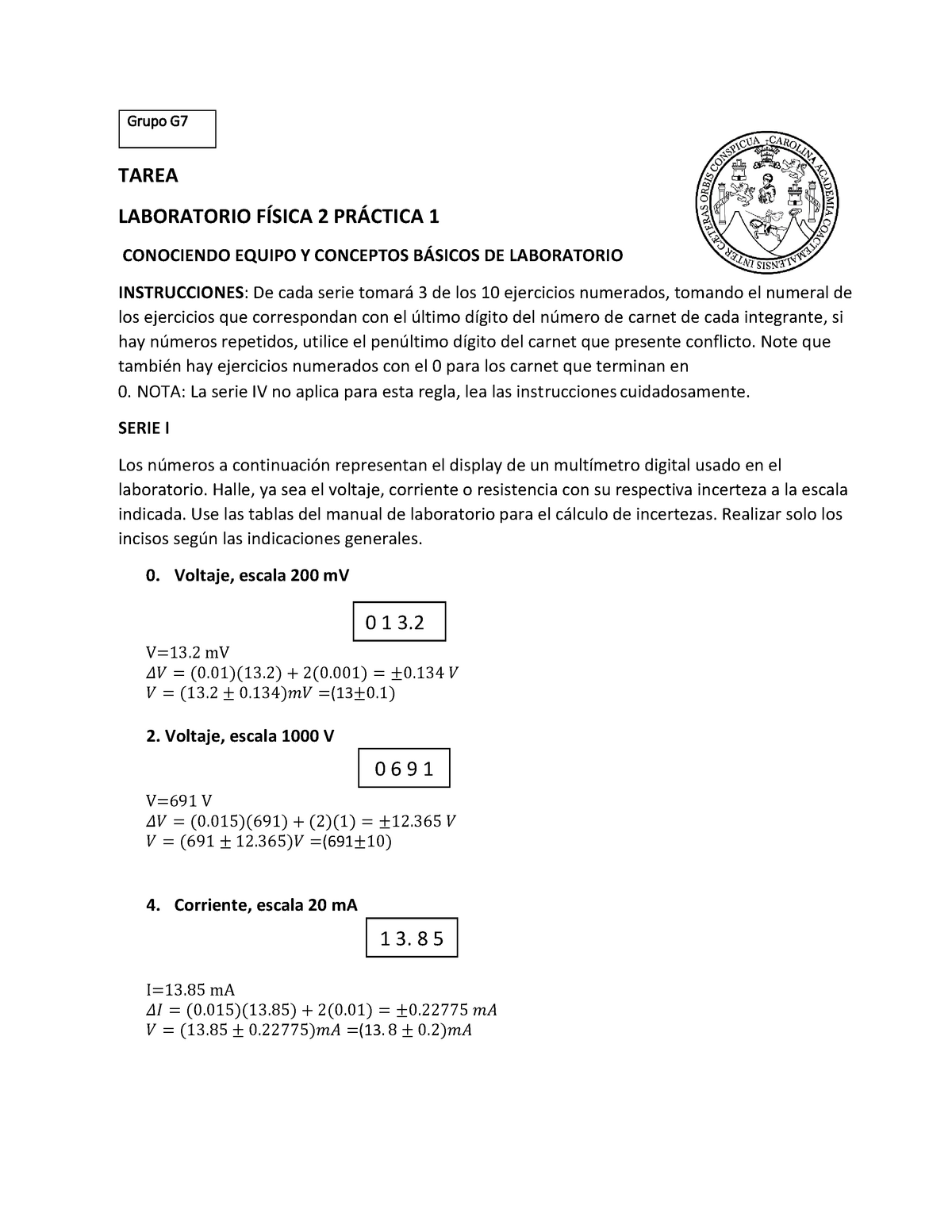 Tarea 1 Lf2 Warning Tt Undefined Function 32 Grupo G 7 Tarea Laboratorio FÍsica 2 PrÁctica 7331