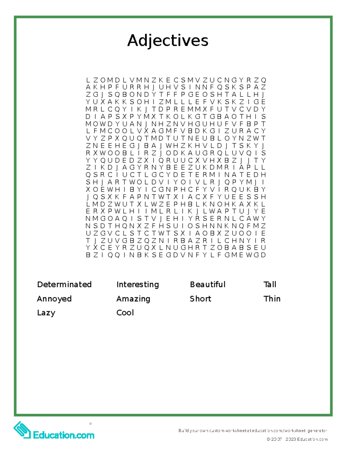 Worksheet - Build your own custom worksheet at education/worksheet ...