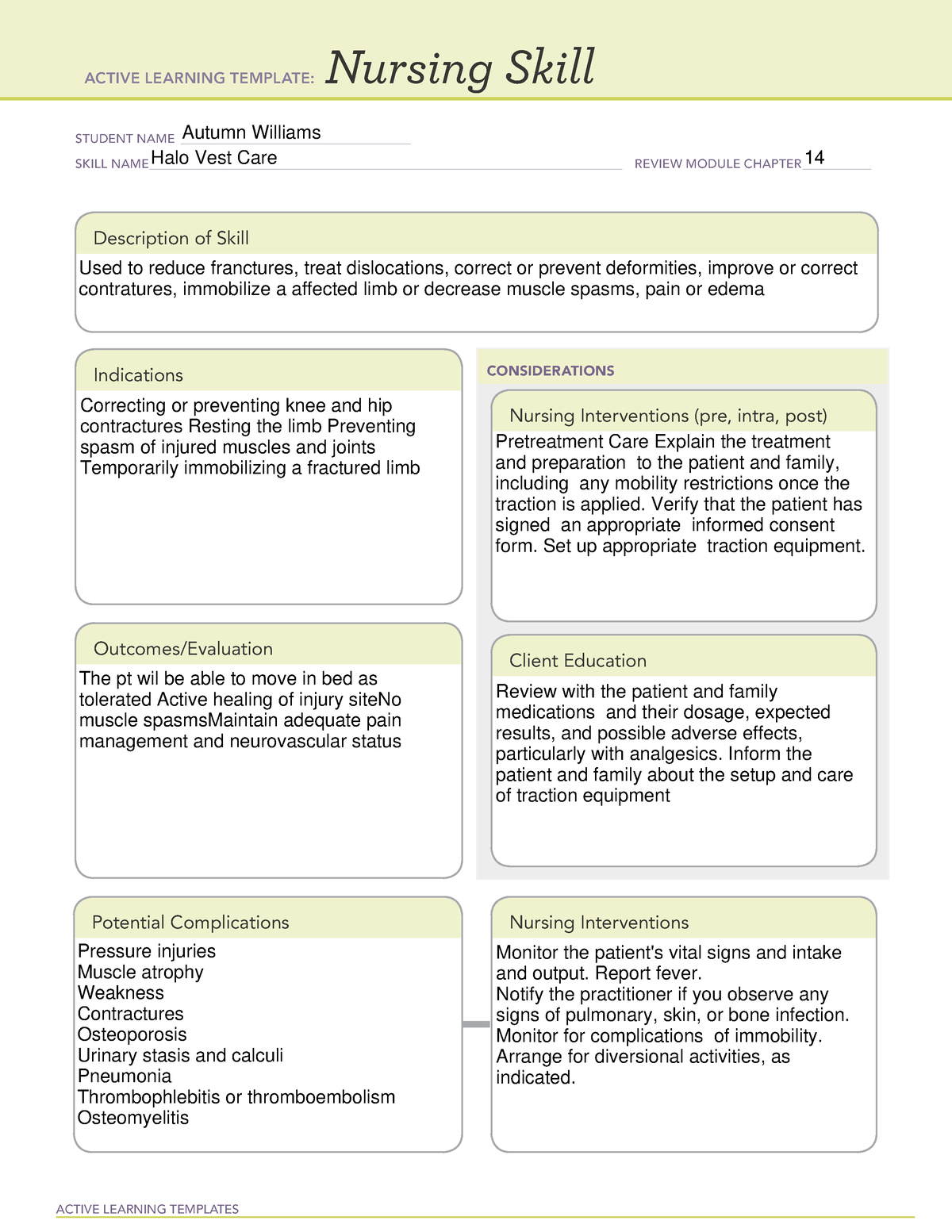 Autumn Williams Nursing skill Temp A - FN101 - ACTIVE LEARNING ...