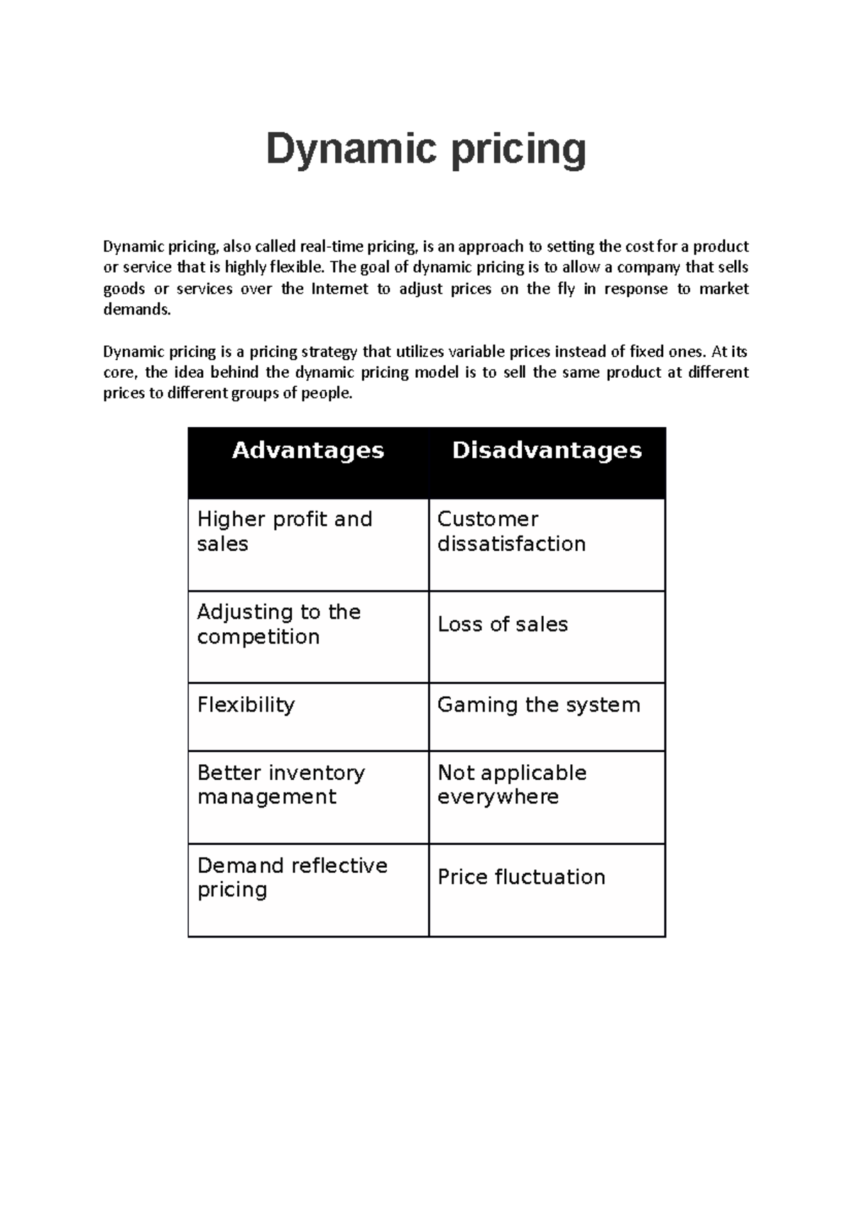 Dynamic pricing - Dynamic pricing Dynamic pricing, also called real ...