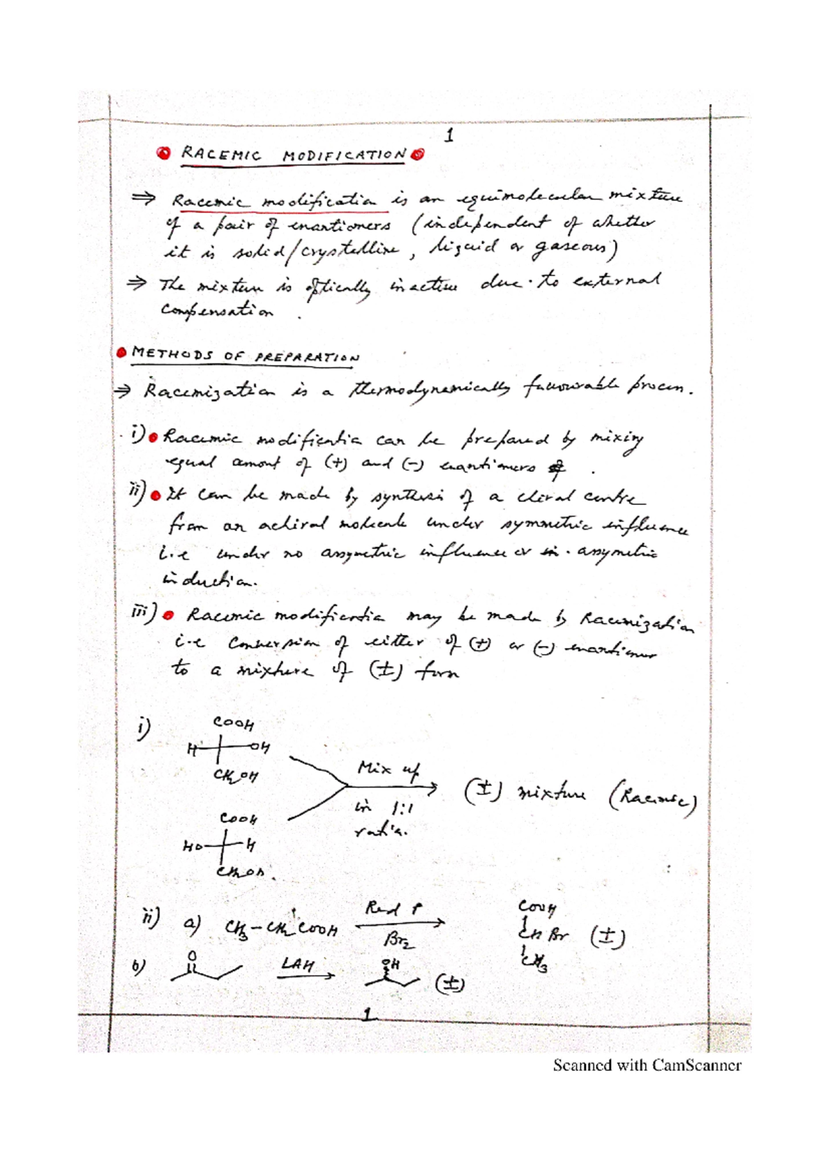 Racemic Modifications resolution stereochemistry-GKK - 1 RACEMIC ...