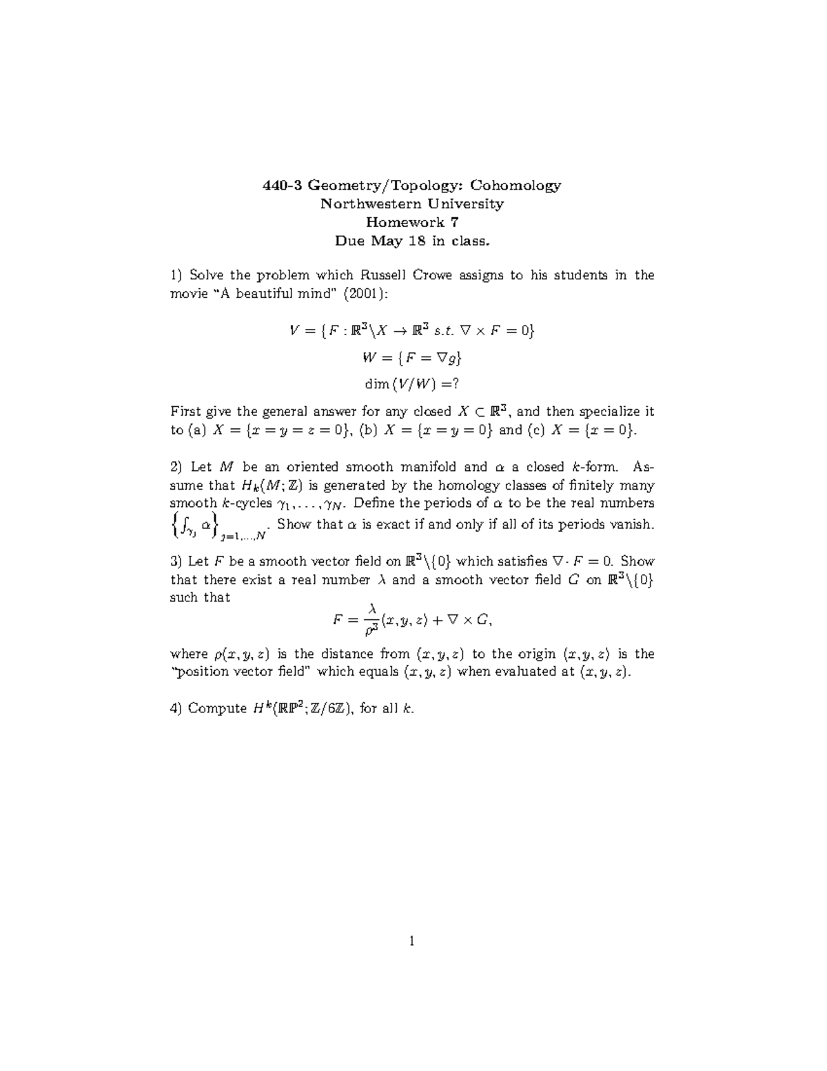 440 3 Geometry Topology Cohomology Homework 7 Math 440 3 Studocu 440 3 Geometry Topology Cohomology Homework 7 Math 440 3 Studocu