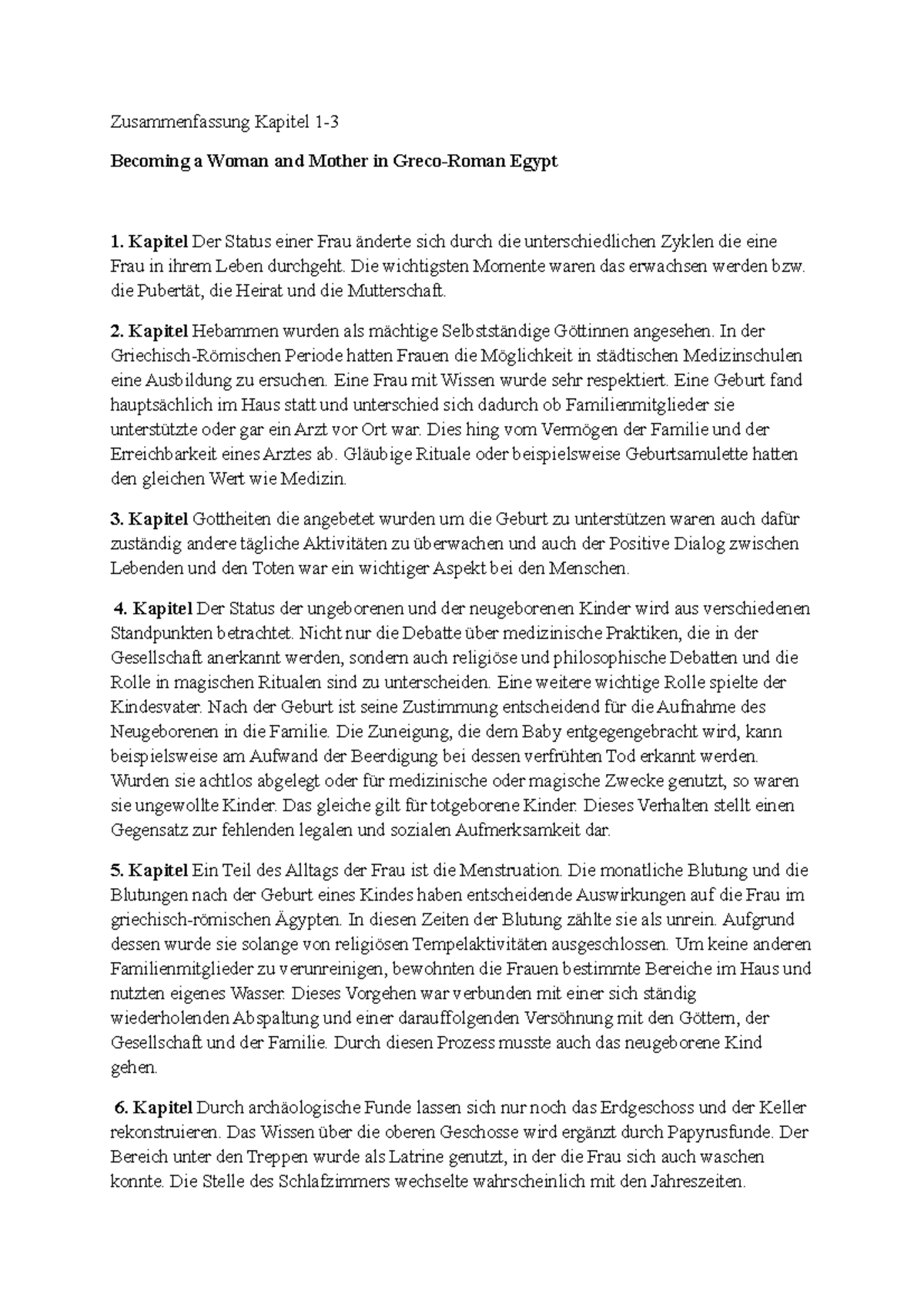 Mother To Mother Zusammenfassung Kapitel 2 Zusammenfassung Nifosi Becoming a woman and Mother - Zusammenfassung