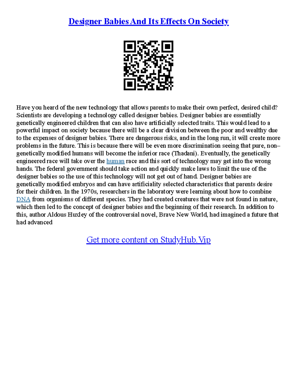 Designer Babies Essay Designer Babies And Its Effects On Society Have